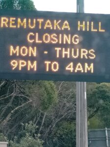 remutaka raod closed sign